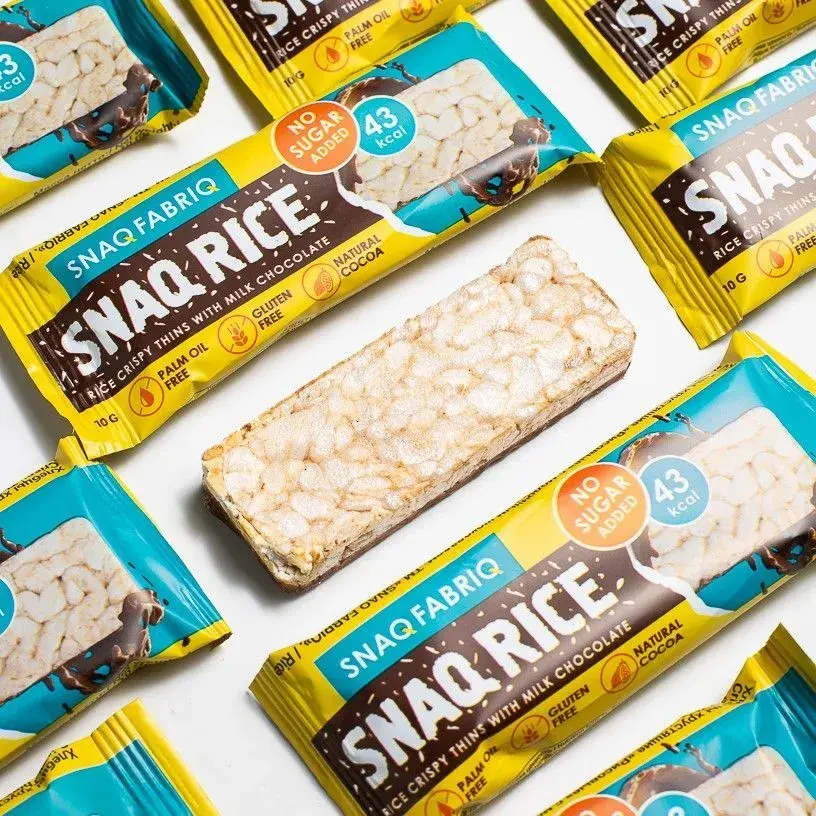 Батончик Snaq Fabriq рисовый глазированный молочным шоколадом, 10гр в Воронеже
