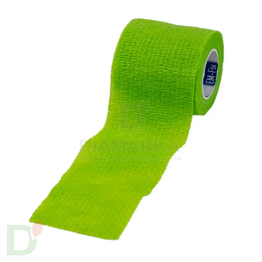 Бинт эластичный когезивный EM-fix krep Лайм, 5 см х 4,5 м в Воронеже