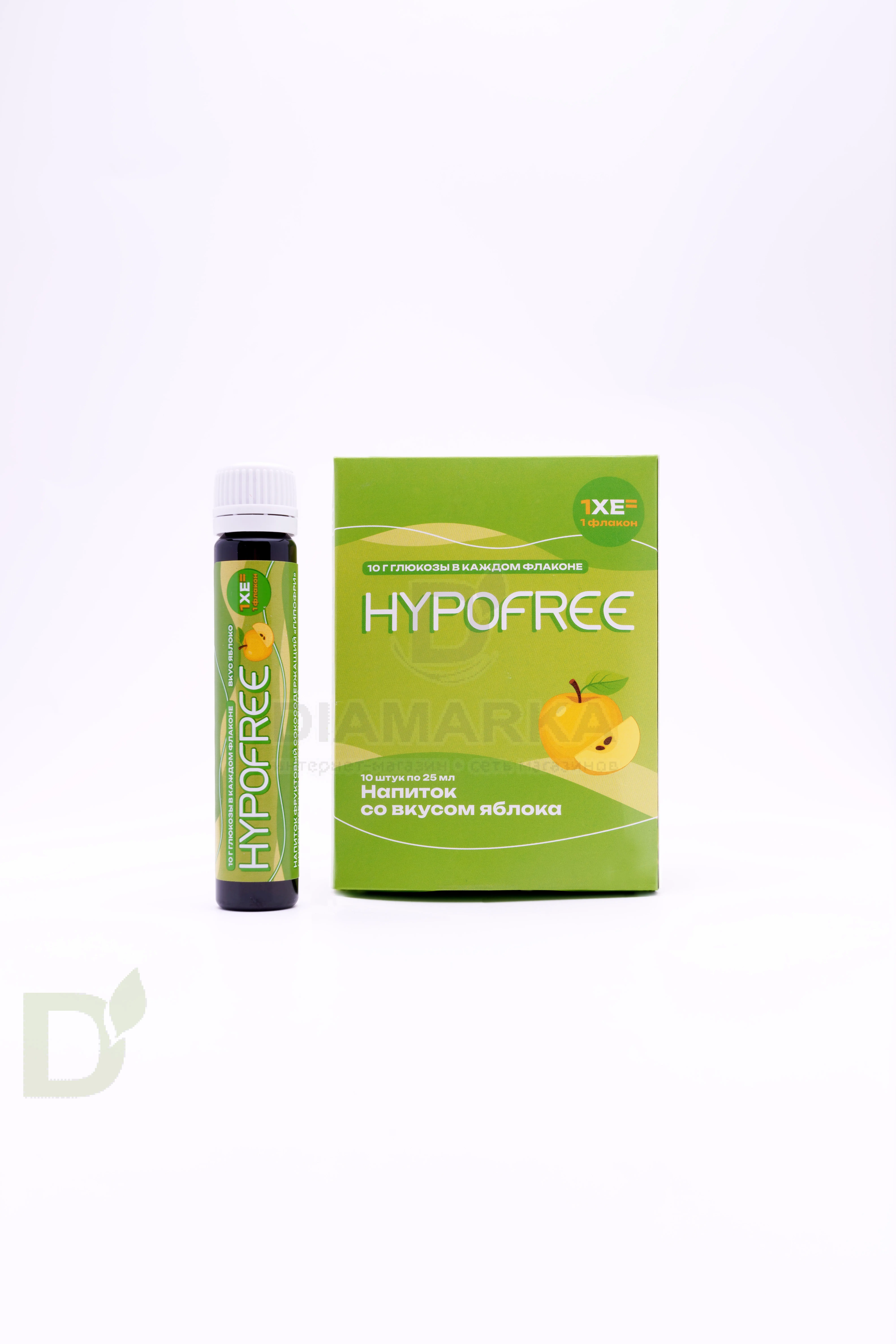 Напиток фруктовый HYPOFREE (1ХЕ) Яблоко, упак. 10 туб