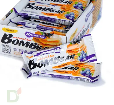 Батончик BOMBBAR Смородиново-черничный панкейк (3 угл в 60г) в Воронеже