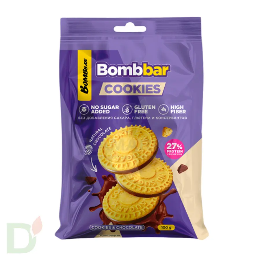 Печенье Bombbar Сливочное глазированное 100гр