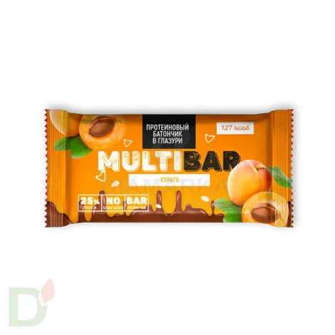 Батончик протеиновый Мультибар в глазури с курагой 40гр в Воронеже