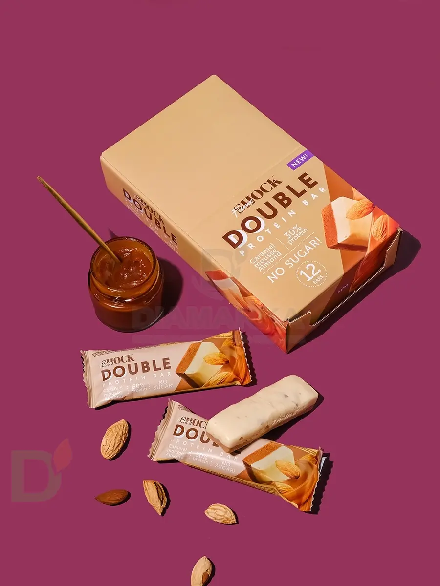 Батончик протеиновый FitnesShock Карамельный мусс с миндалем 40гр. в Воронеже