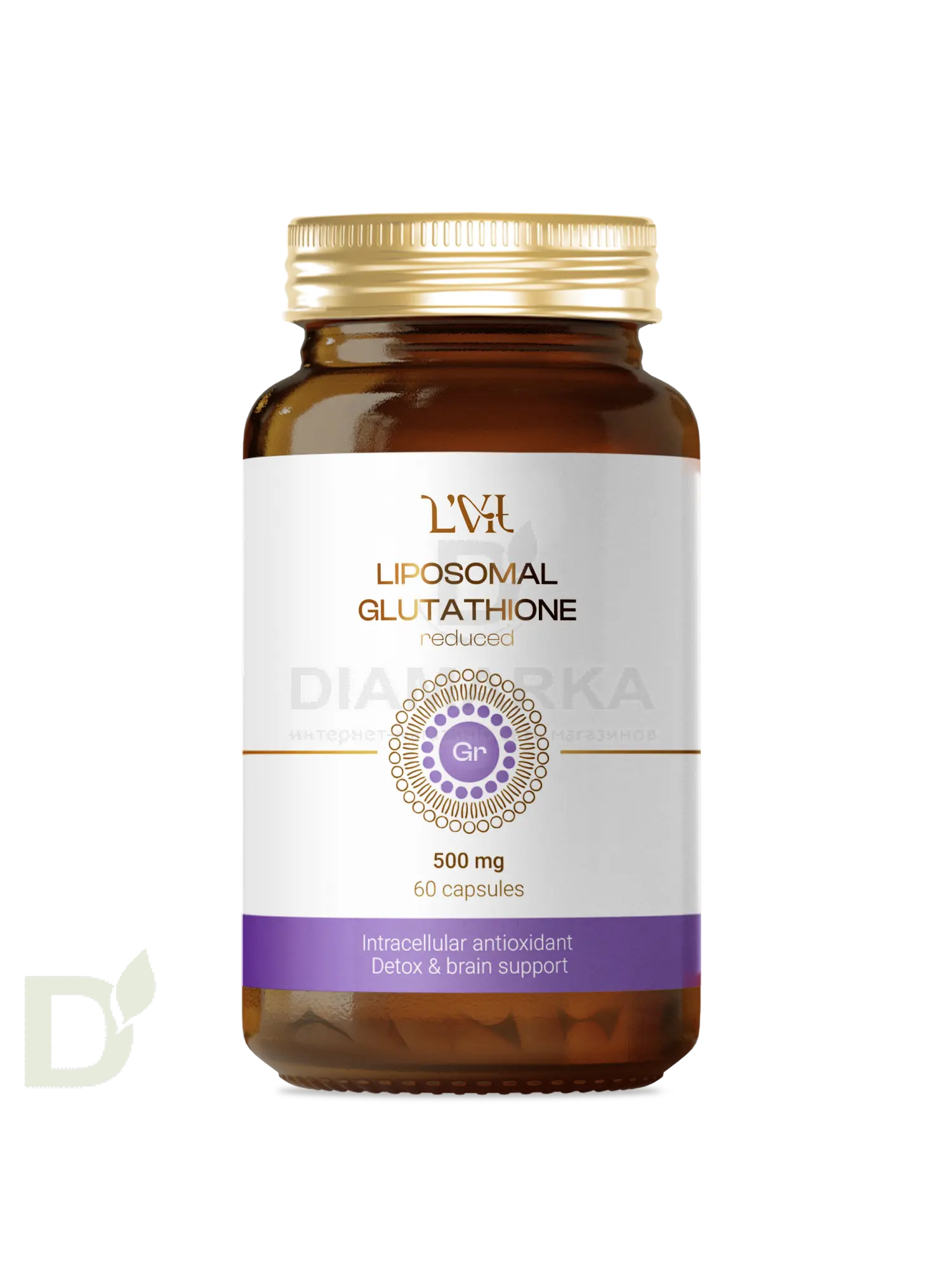 Витамины L'Vit Liposomal Glutathione/Глутатион, 200 мг в 1 капсуле, 60 капс в Воронеже