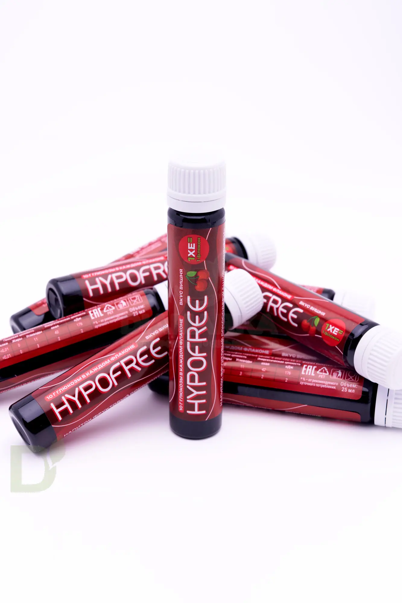Напиток фруктовый HYPOFREE,(1ХЕ) Вишня, упак. 10 туб
