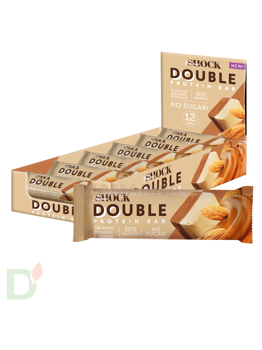 Батончик протеиновый FitnesShock Карамельный мусс с миндалем 40гр. в Воронеже