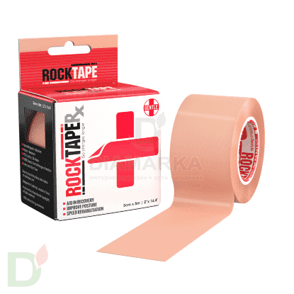 Тейп ROCKTAPE RX  5 см.*5 м. телесный