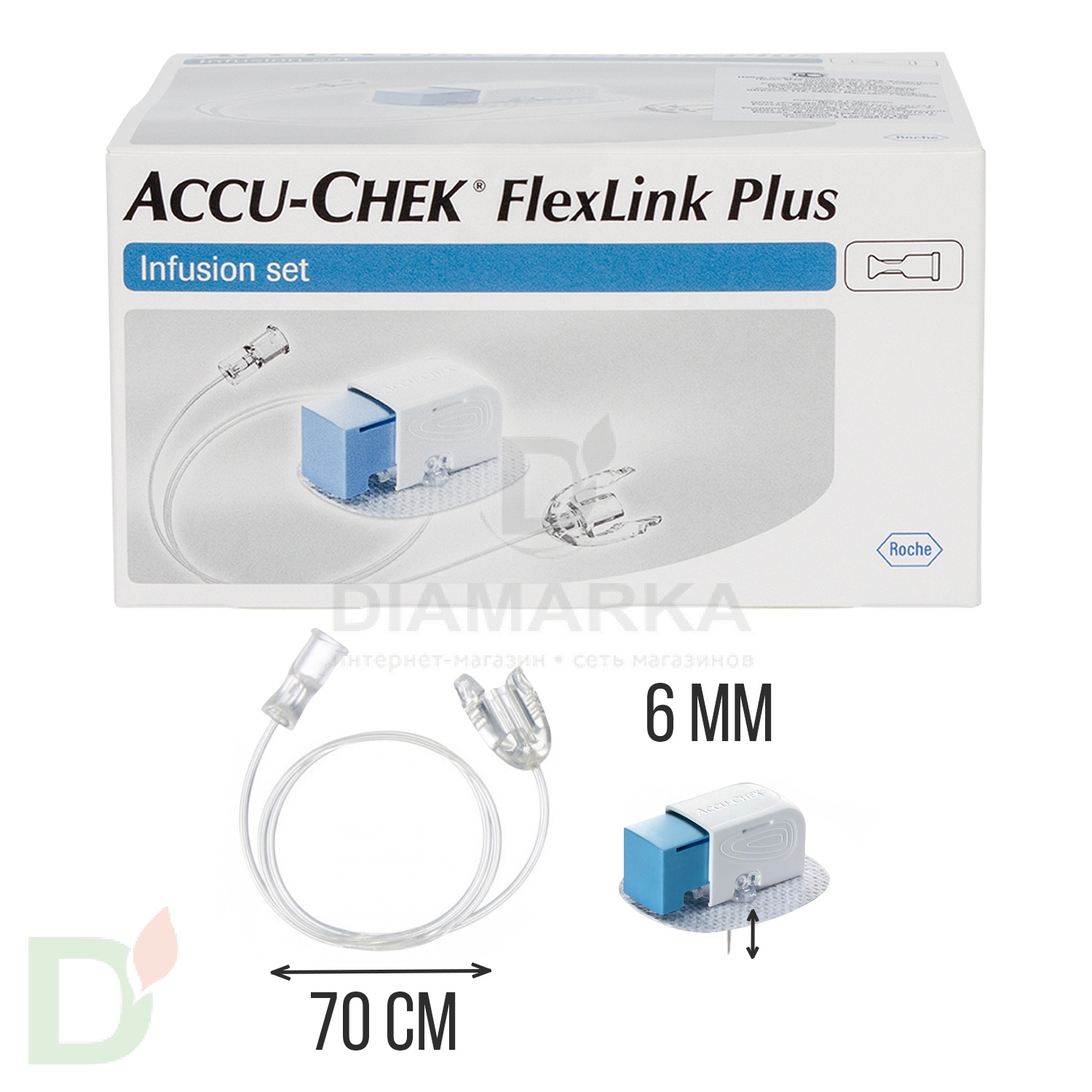 Акку-Чек ФлексЛинк Плюс 6/70, инфузионный набор, 1 шт. в Воронеже