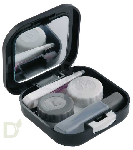 Набор для контактных линз: контейнер, емкость, пинцет