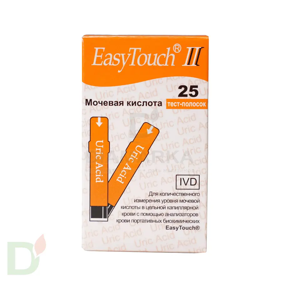 Тест-полоски ИзиТач Мочевая кислота (EasyTouch II) № 25
