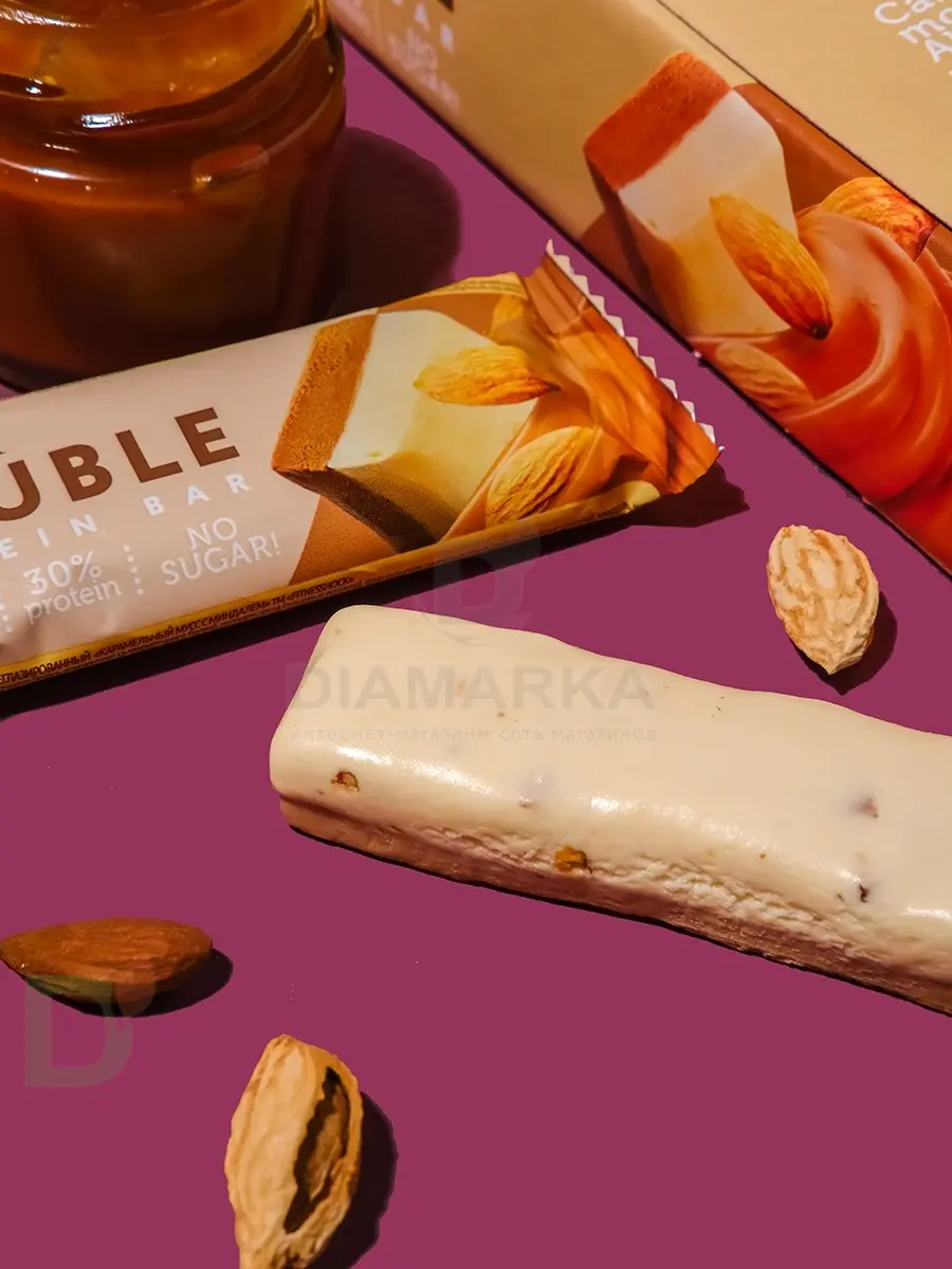 Батончик протеиновый FitnesShock Карамельный мусс с миндалем 40гр. в Воронеже