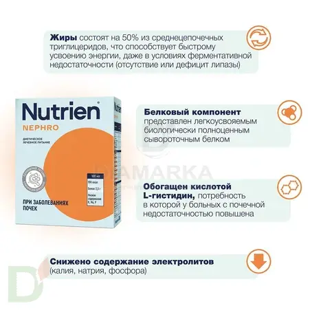 Смесь для питания Nutrien Nephro, сухая, 350 гр