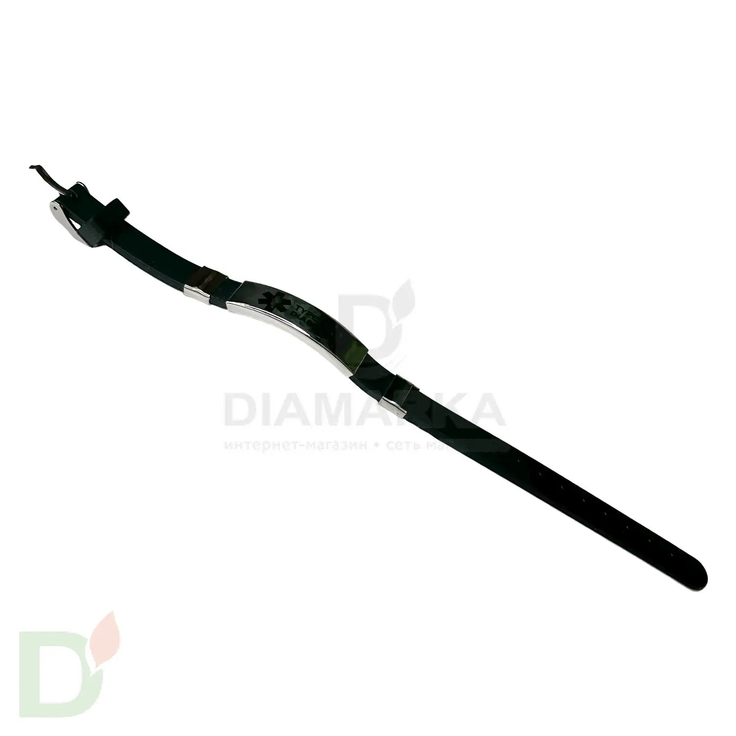 Браслет силиконовый Диабет 2 типа с застежкой (16-21см) в Воронеже