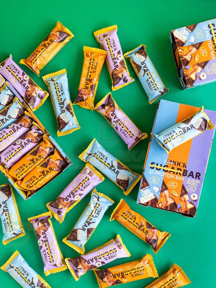 Батончик протеиновый FitnesShock Соленая карамель-Арахис 50гр. в Воронеже